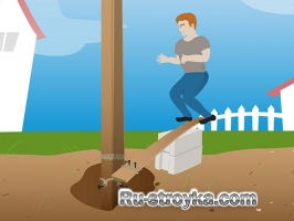 Удаление деревянных столбов Удаление деревянных столбов