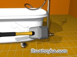 Демонтаж чугунной ванны самостоятельно