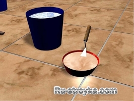 Затирка швов у плитки.