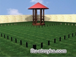 Площадка из кирпича