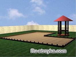 Площадка из кирпича